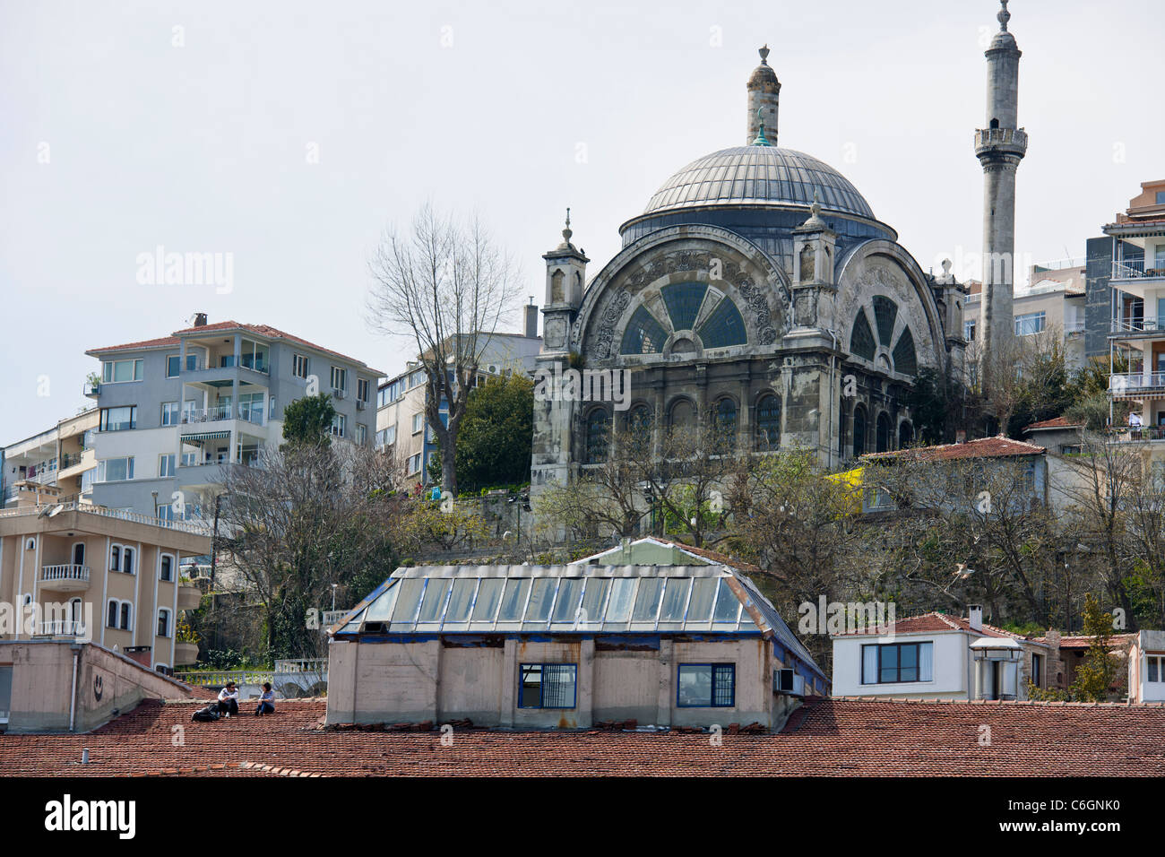 Moschee,Edifici Governativi,Università,Musei,Bosforo rettilinei,Golden Horn,Mar di Marmara,Istanbul,Costantinopoli, Turchia Foto Stock