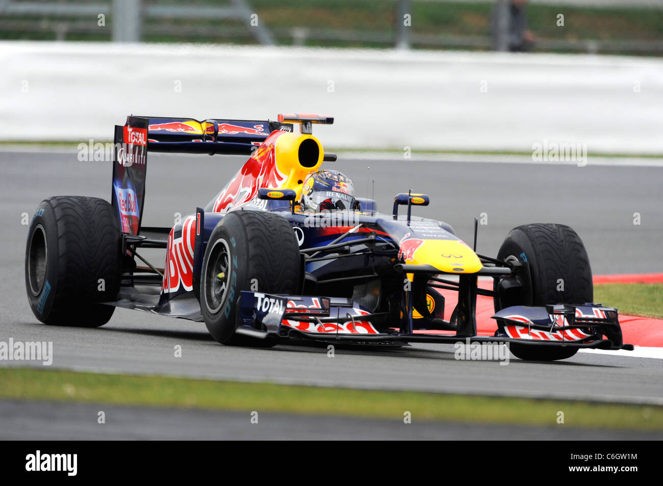 Sebastian Vettel nel Gran Premio di Gran Bretagna Foto Stock