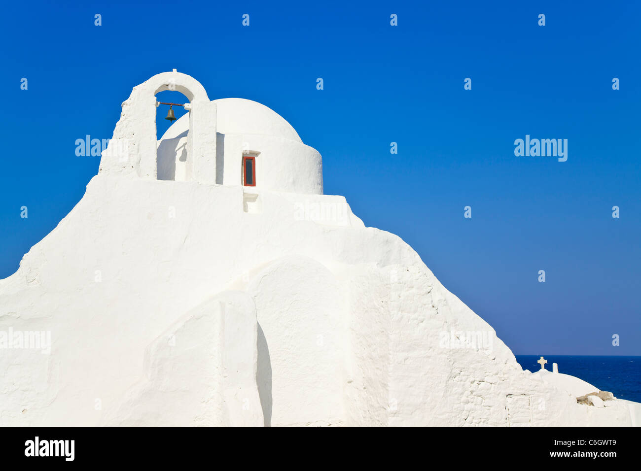 Chiesa di Panagia Paraportiani, Mykonos (Hora), Isole Cicladi Grecia, Europa Foto Stock