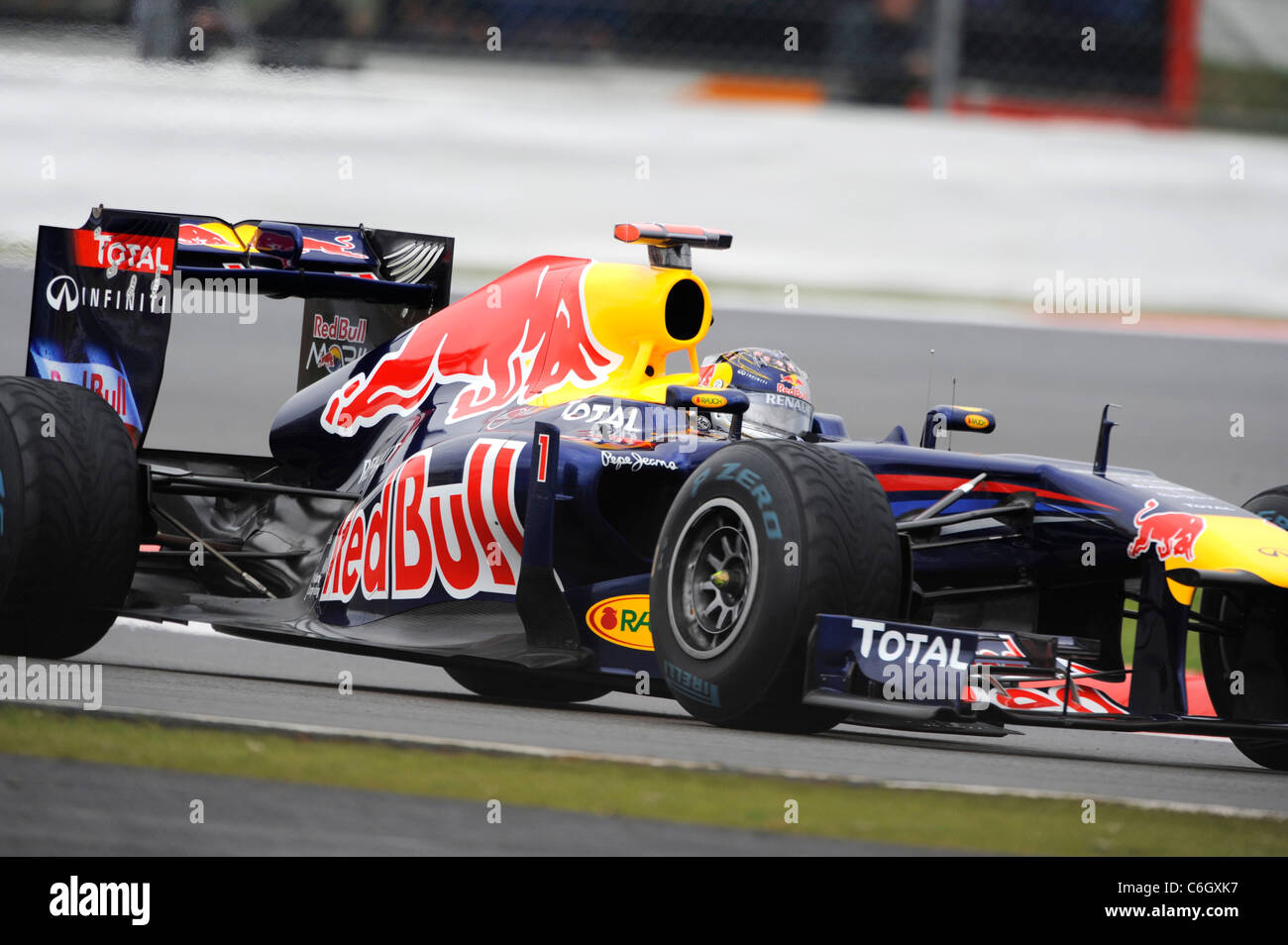 Sebastian Vettel nel Gran Premio di Gran Bretagna Foto Stock