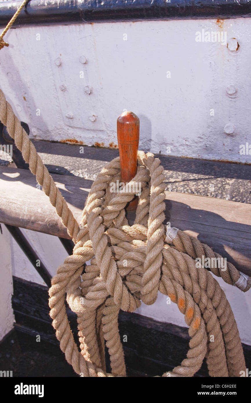 Corda di attracco Foto Stock