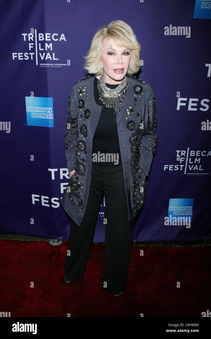 Joan Rivers Tribecca Film Festival Premiere di " Joan Rivers: un pezzo di lavoro" tenutasi presso la Scuola visiva delle arti. La città di New York Foto Stock