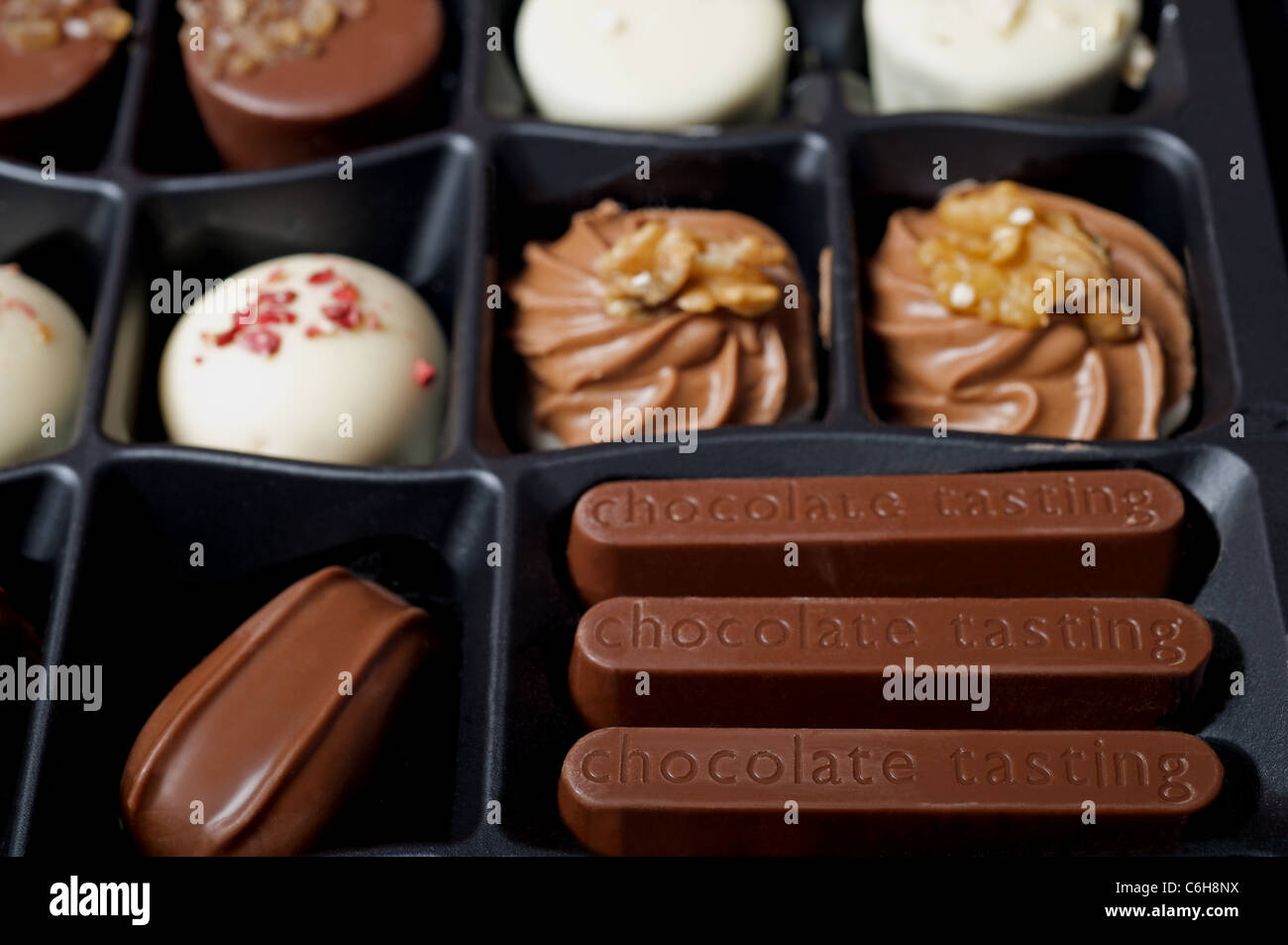 La degustazione di cioccolato club classic casella di selezione Foto Stock