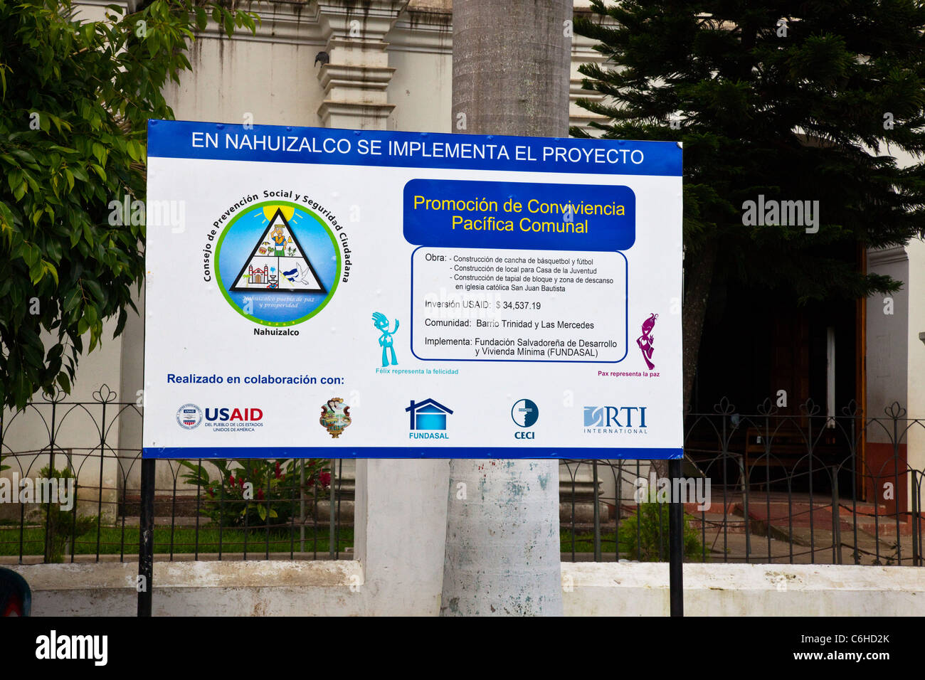 USAID development Progetto Giovani , Por Mi Barrio, contro le bande, San Salvador El Salvador Foto Stock