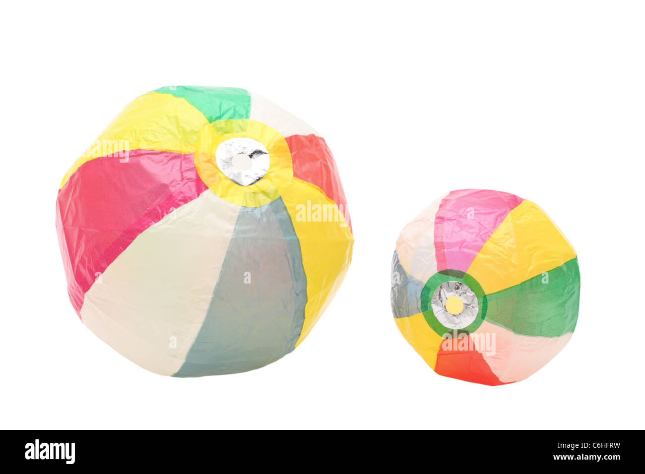 La carta tradizionale giapponese palloncino isolati su sfondo bianco Foto Stock