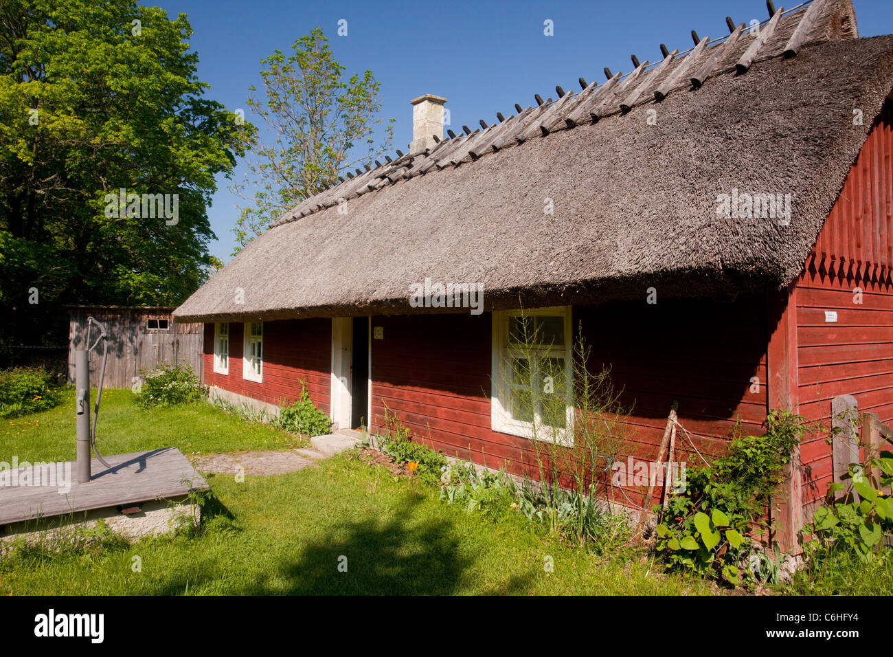Museo Koguva village, Muhu island, - miglior villaggio conservato in Estonia - Estonia. Foto Stock
