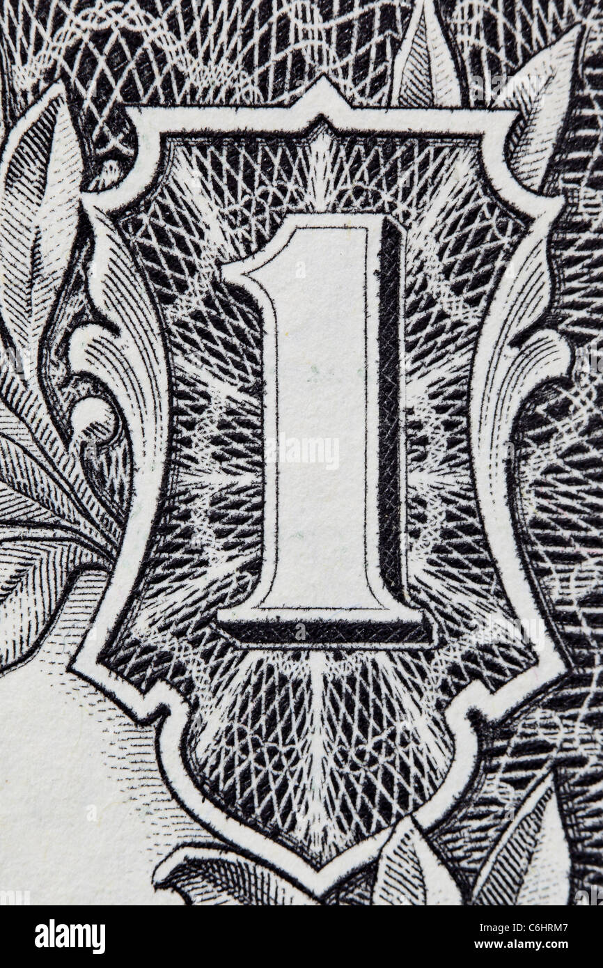 Una cifra da dollar banconota close-up Foto Stock