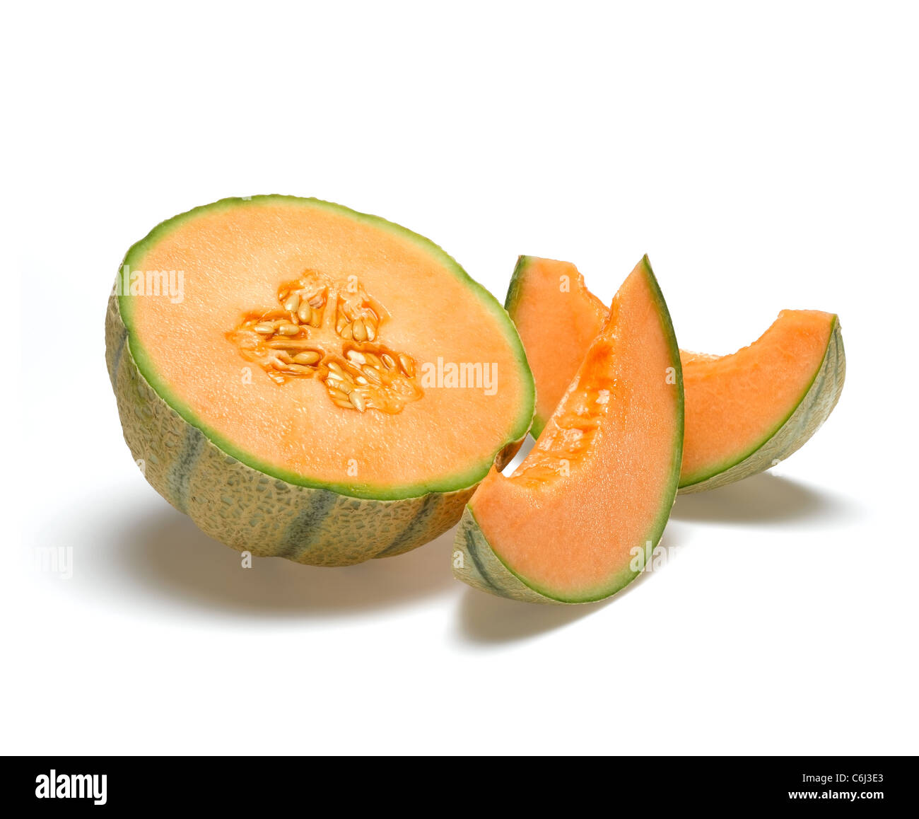Il melone Cantalupo Foto Stock