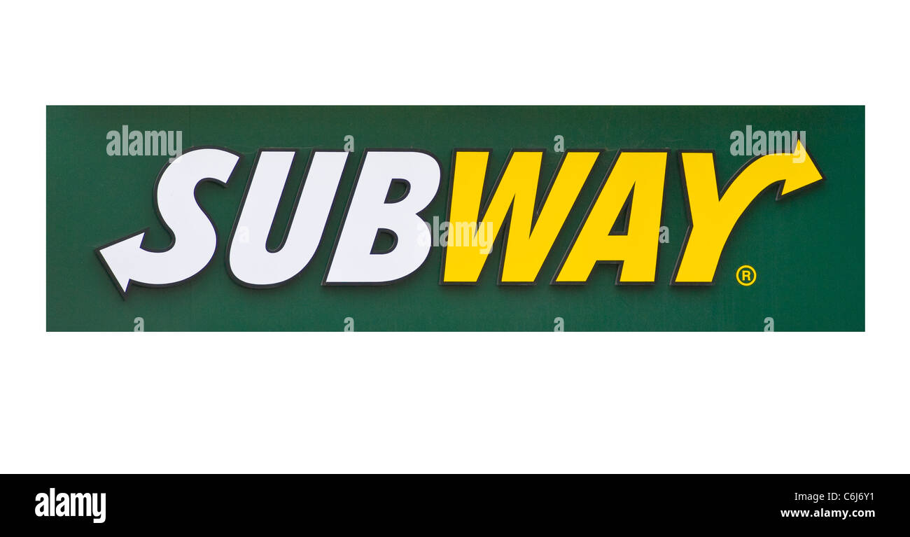 Subway Sandwich Shop segno Foto Stock