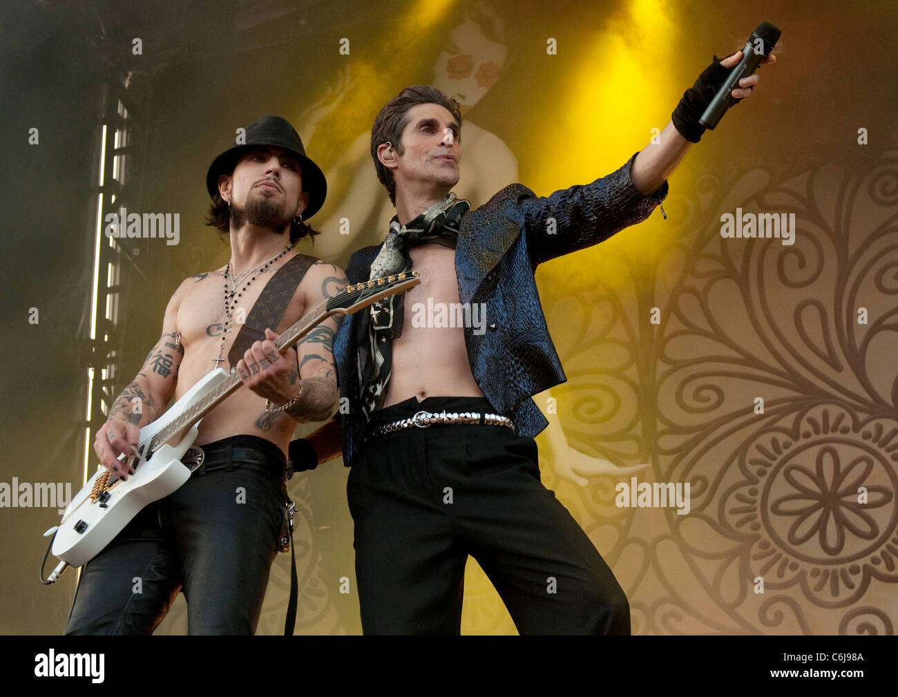 Rock Band Jane (Perry Farrell e Dave Navarro) esegue sul palco a Soundwave Festival a Eastern Creek Raceway Foto Stock