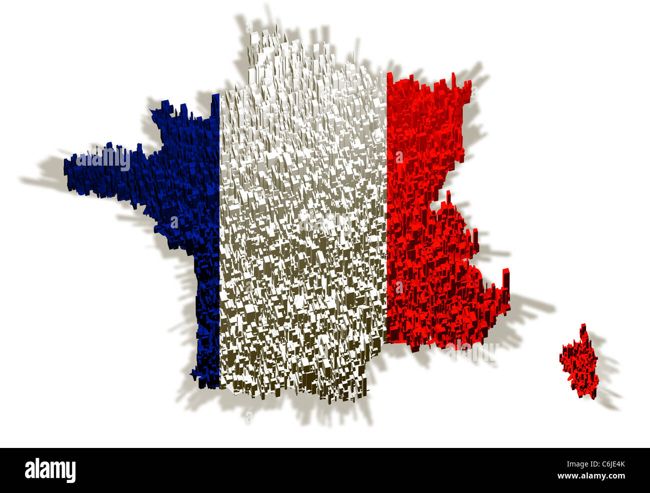 Mappa politica della francia immagini e fotografie stock ad alta