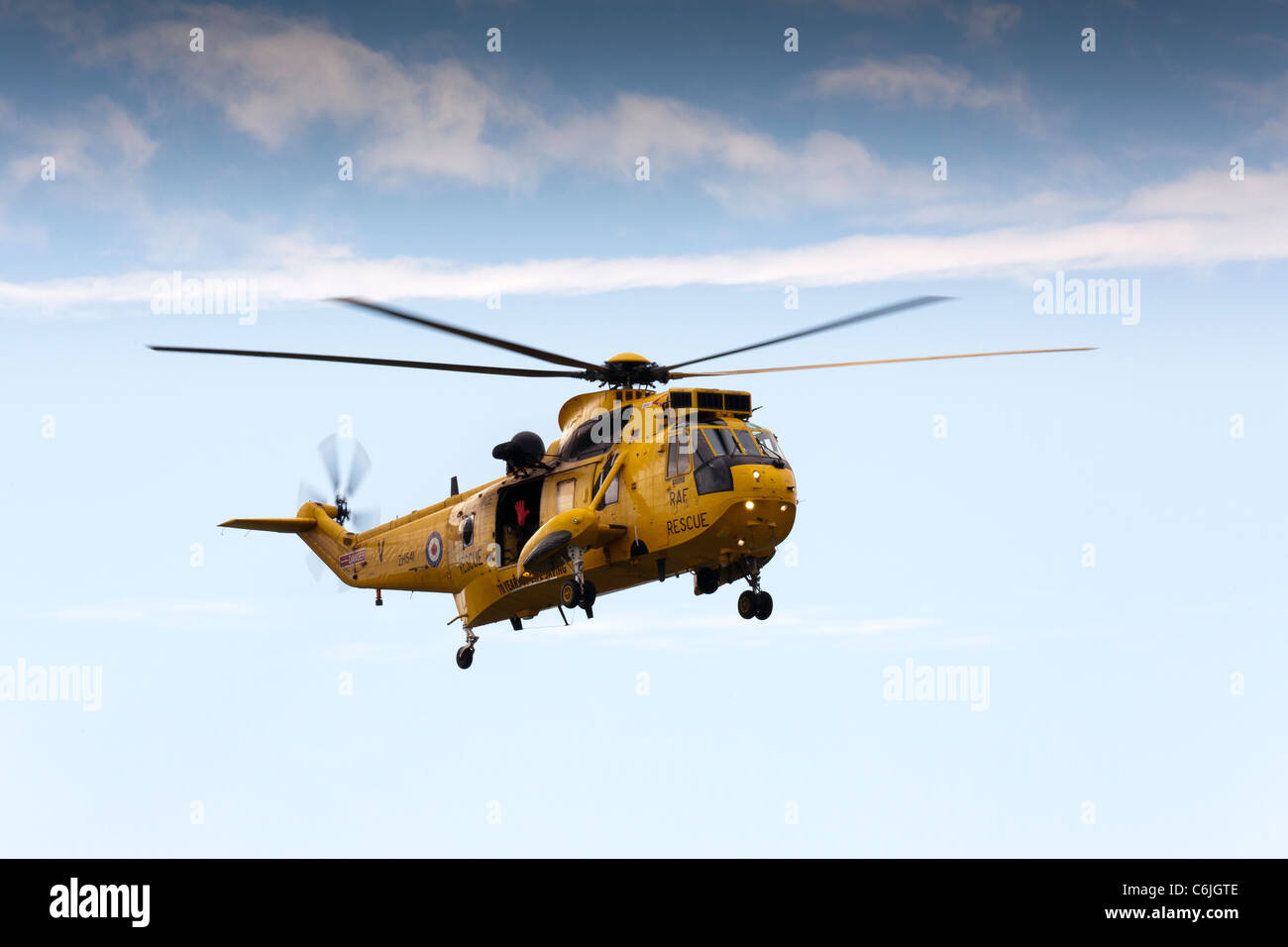 Un RAF Ricerca e salvataggio in mare re elicottero a Shoreham airfield in 2011 Foto Stock