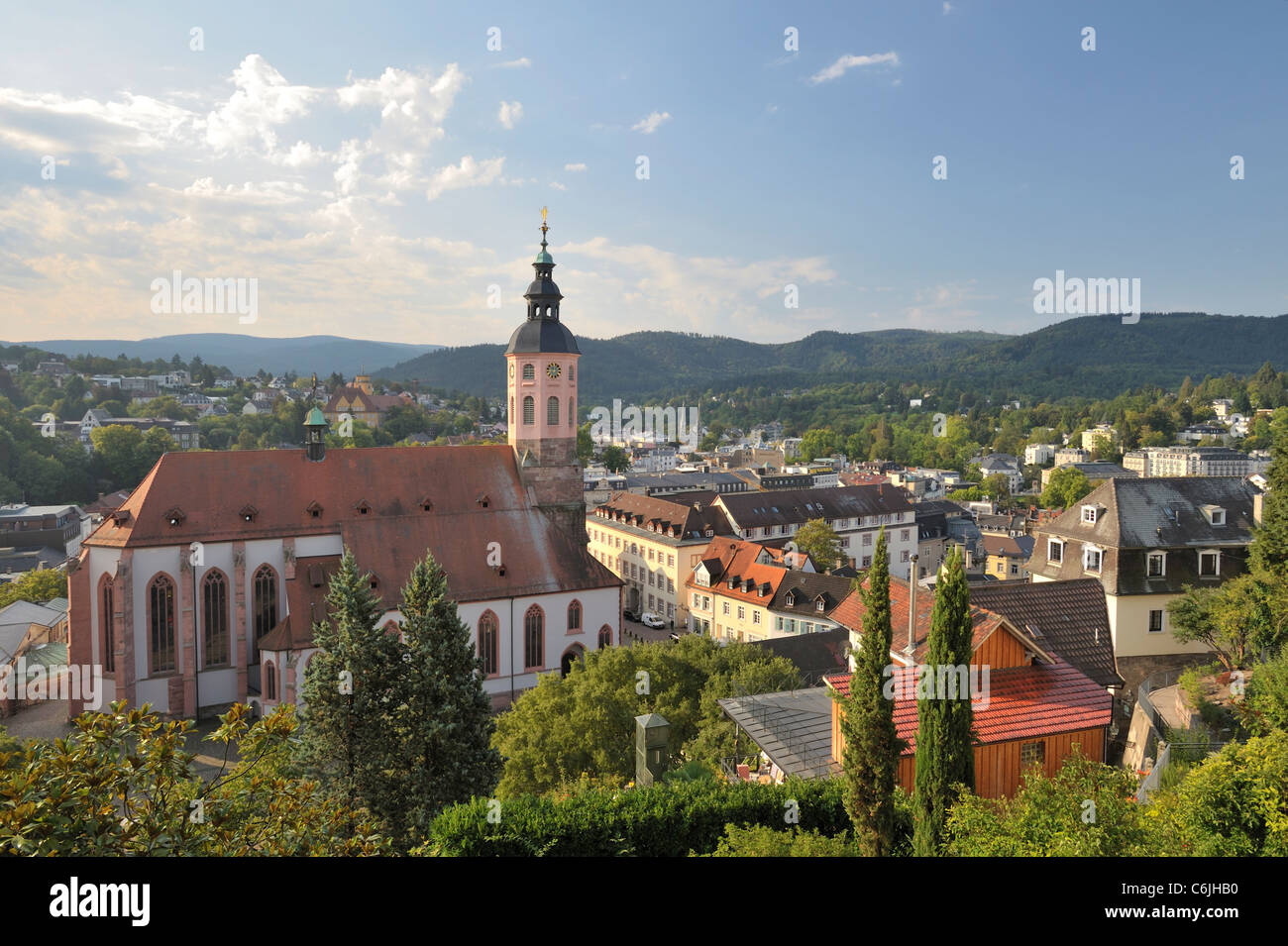 Blick auf Baden-Baden vom Neuen Schloss Foto Stock