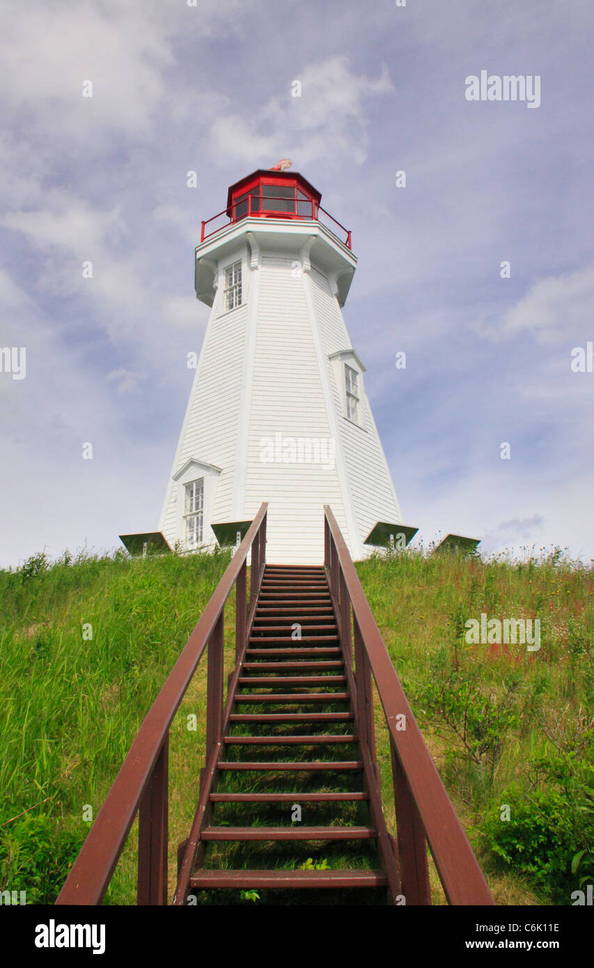 Mulholland Point Lighthouse, Welshpool, Campobello Island, New Brunswick, Canada Foto Stock