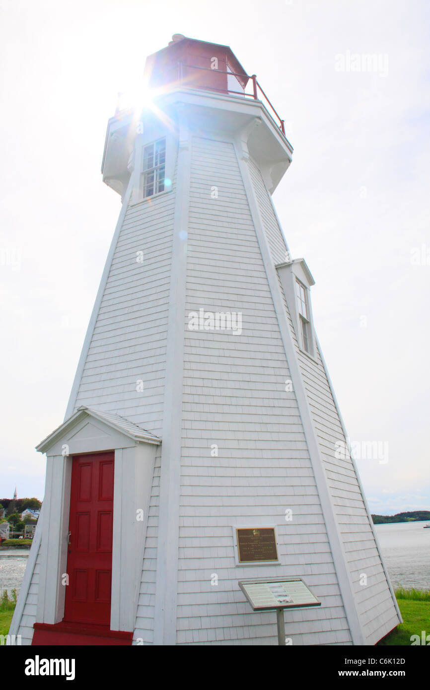 Mulholland Point Lighthouse, Welshpool, Campobello Island, New Brunswick, Canada Foto Stock