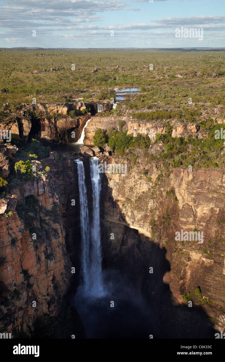 Jim Jim Falls, Parco Nazionale Kakadu, Territorio del Nord, l'Australia - aerial Foto Stock