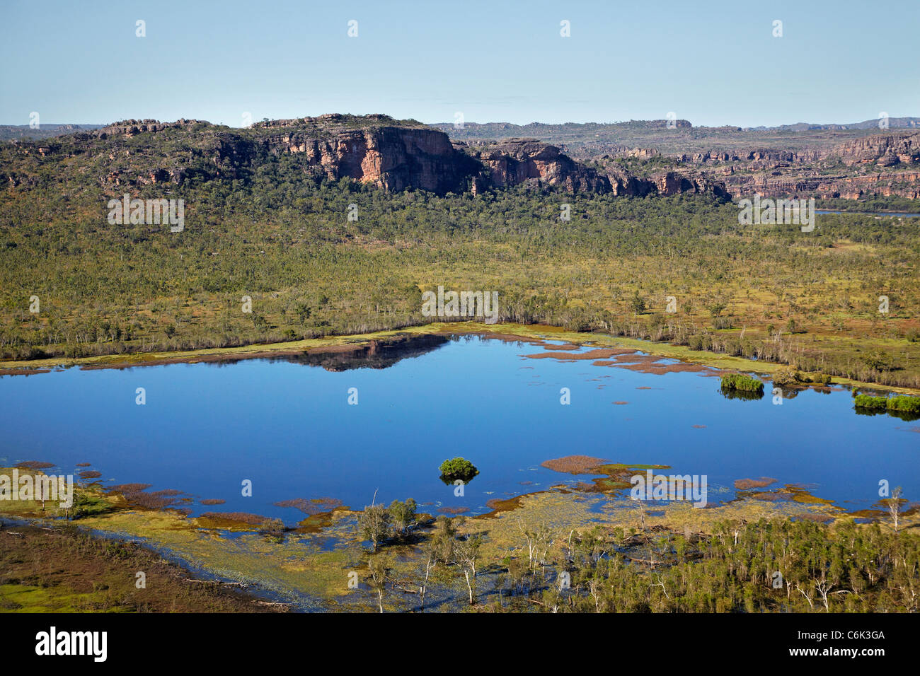 Le zone umide di stagno Camp Creek e a est del fiume di alligatore, sul bordo del Parco Nazionale Kakadu, Arnhem Land, Territorio del Nord, l'Australia Foto Stock