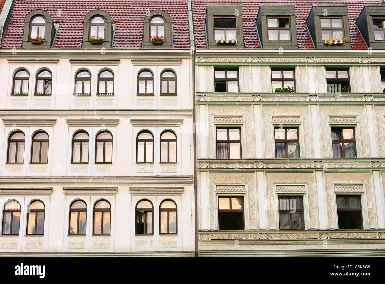 Liberec Hausfassaden - Liberec facciata 03 Foto Stock