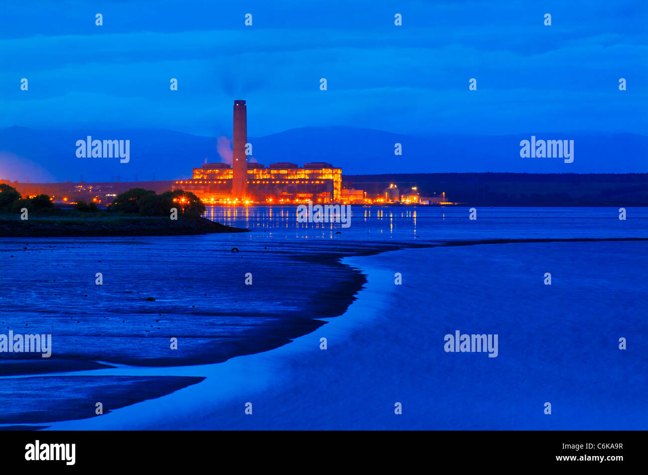 Di Longannet Power Station Alloa a Kincardine sulla via Perth and Kinross Scozia GB UK Europa Foto Stock