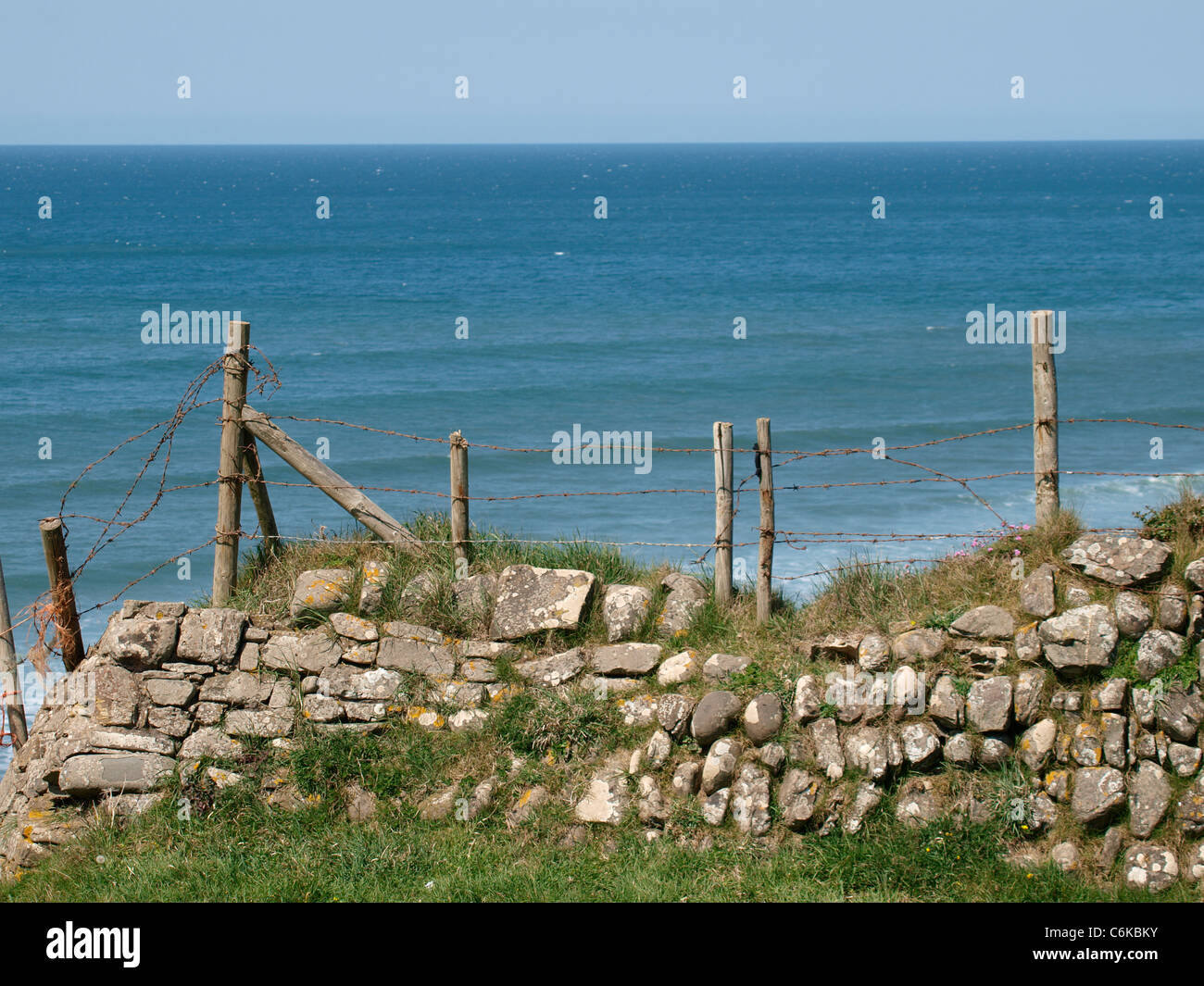 Cornovaglia recinzione costiere, REGNO UNITO Foto Stock