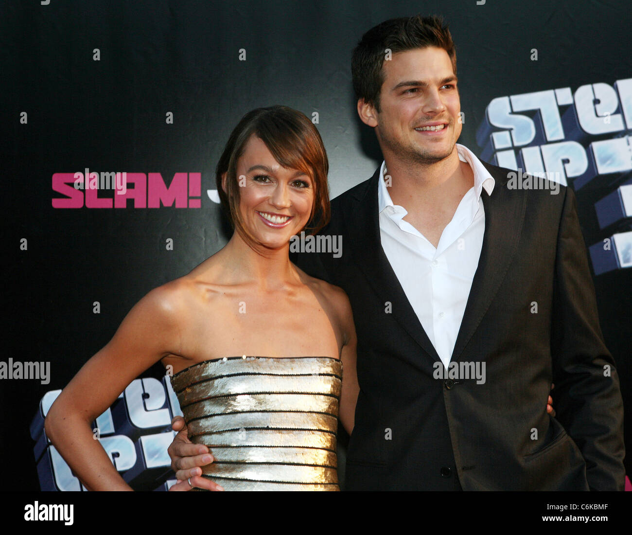 Sharni Vinson e Rick Malambri Premiere mondiale di 'Step fino 3-D' presso l'Arena Pathe - arrivi ad Amsterdam, Olanda - 26.07.10 Foto Stock