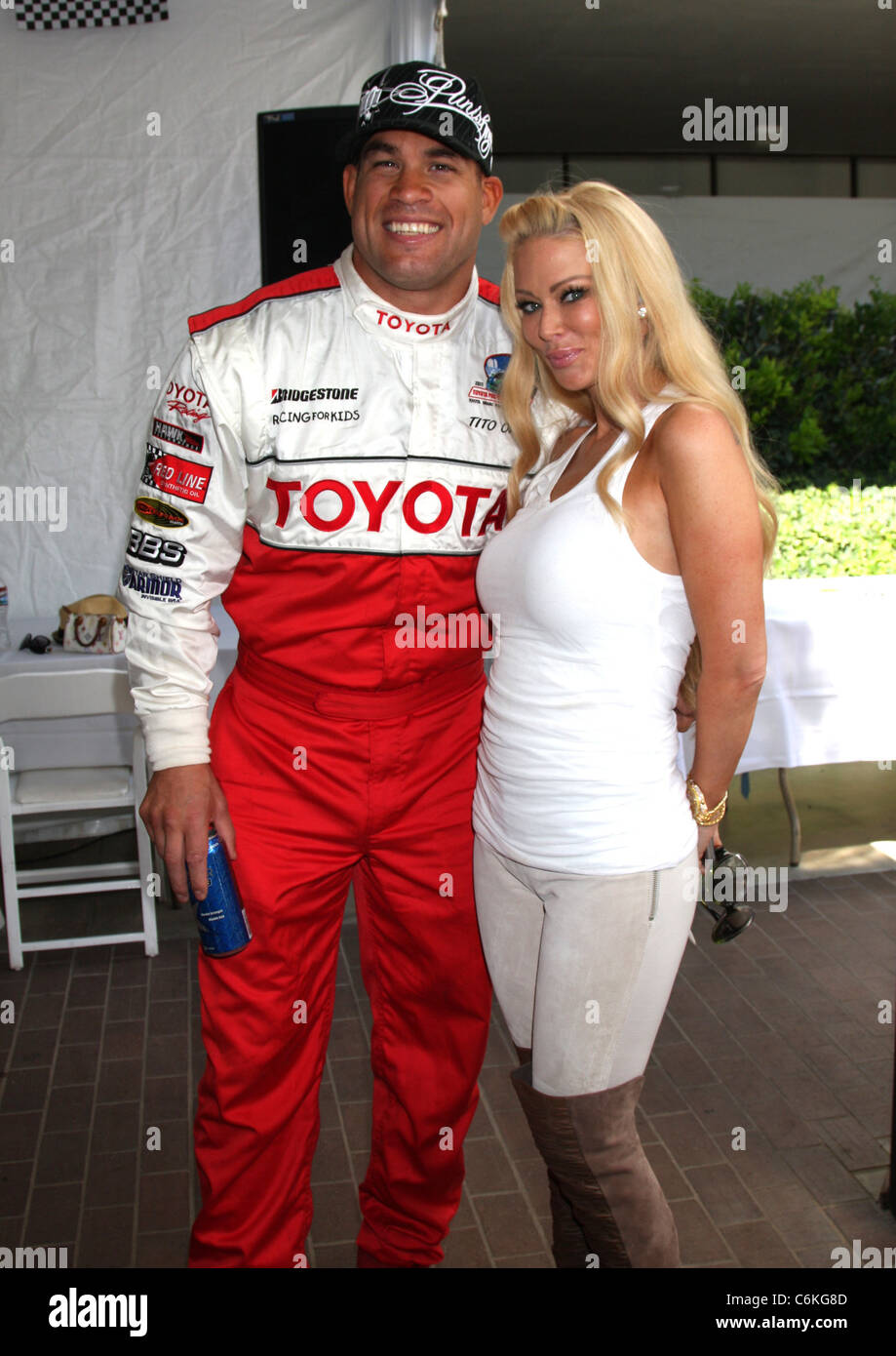 Tito Ortiz e Jenna Jameson il 2011 Toyota Grand Prix Pro Celebrity Race alla Toyota Grand Prix in pista nella lunga spiaggia Los Foto Stock