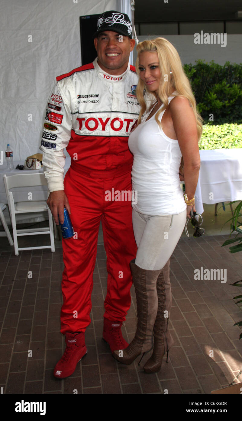 Tito Ortiz e Jenna Jameson il 2011 Toyota Grand Prix Pro Celebrity Race alla Toyota Grand Prix in pista nella lunga spiaggia Los Foto Stock