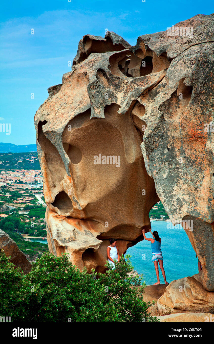 L'Orso, formazione di roccia nei pressi di Palau, Carpo d Orso , Palau, Italia Sardegna Foto Stock