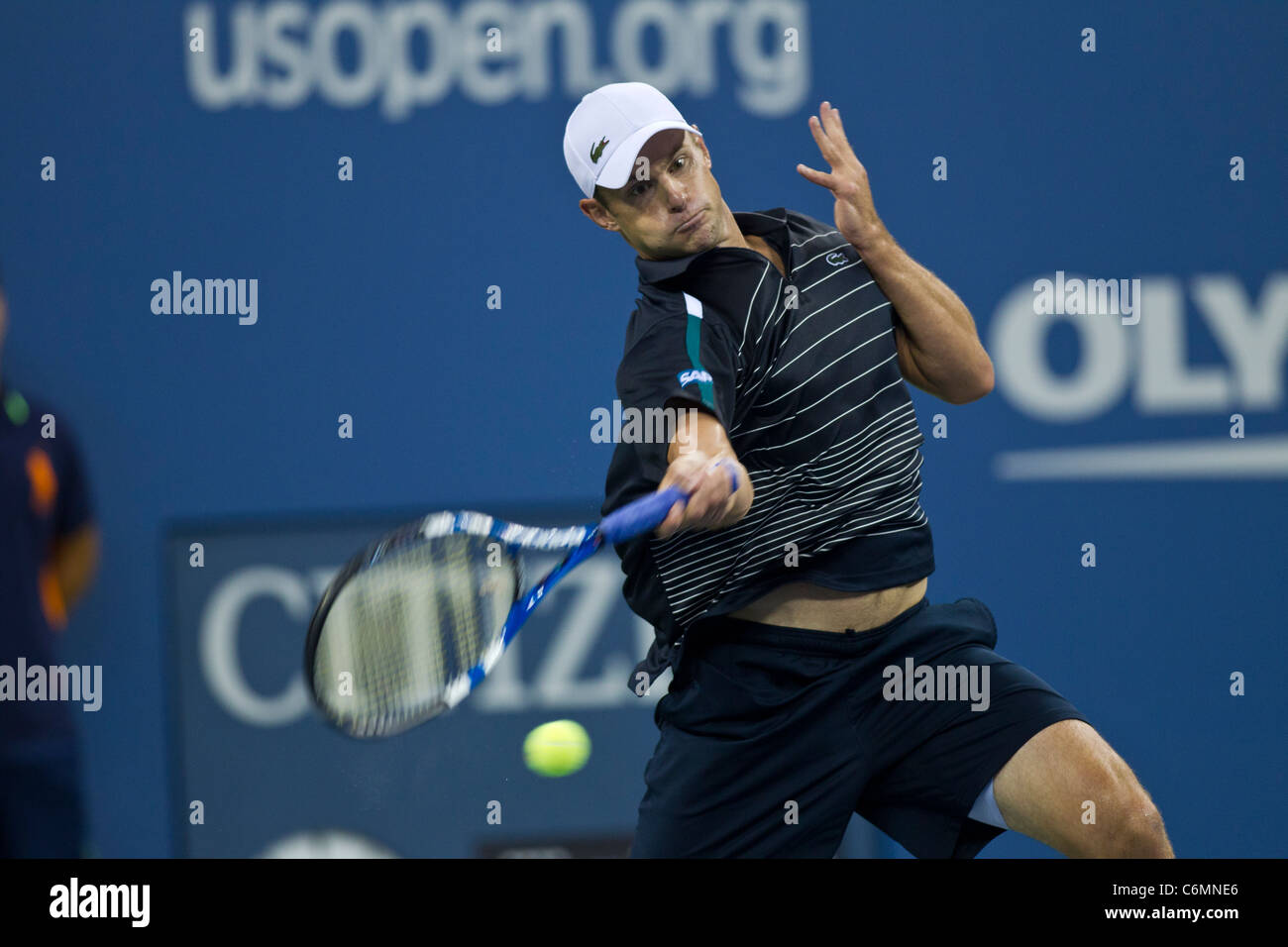 Andy Roddick (USA) competono al 2011 US Open di Tennis. Foto Stock