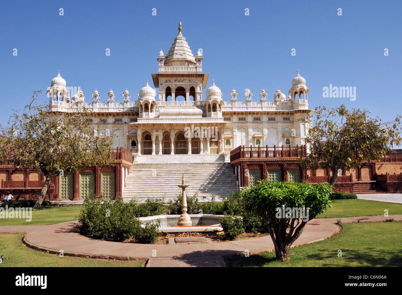 Jaswant Thada memorial il cenotafio e giardini Jodhpur Rajasthan in India Foto Stock