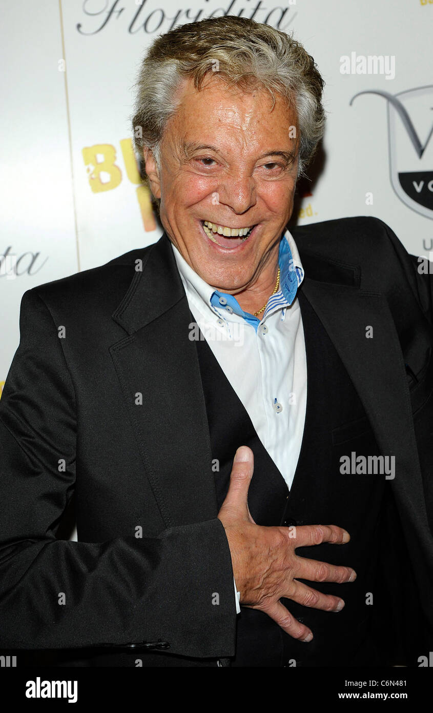 Lionel Blair masterizzare il pavimento premere la notte a Shaftesbury Theatre di Londra, Inghilterra - 26.07.10 Foto Stock