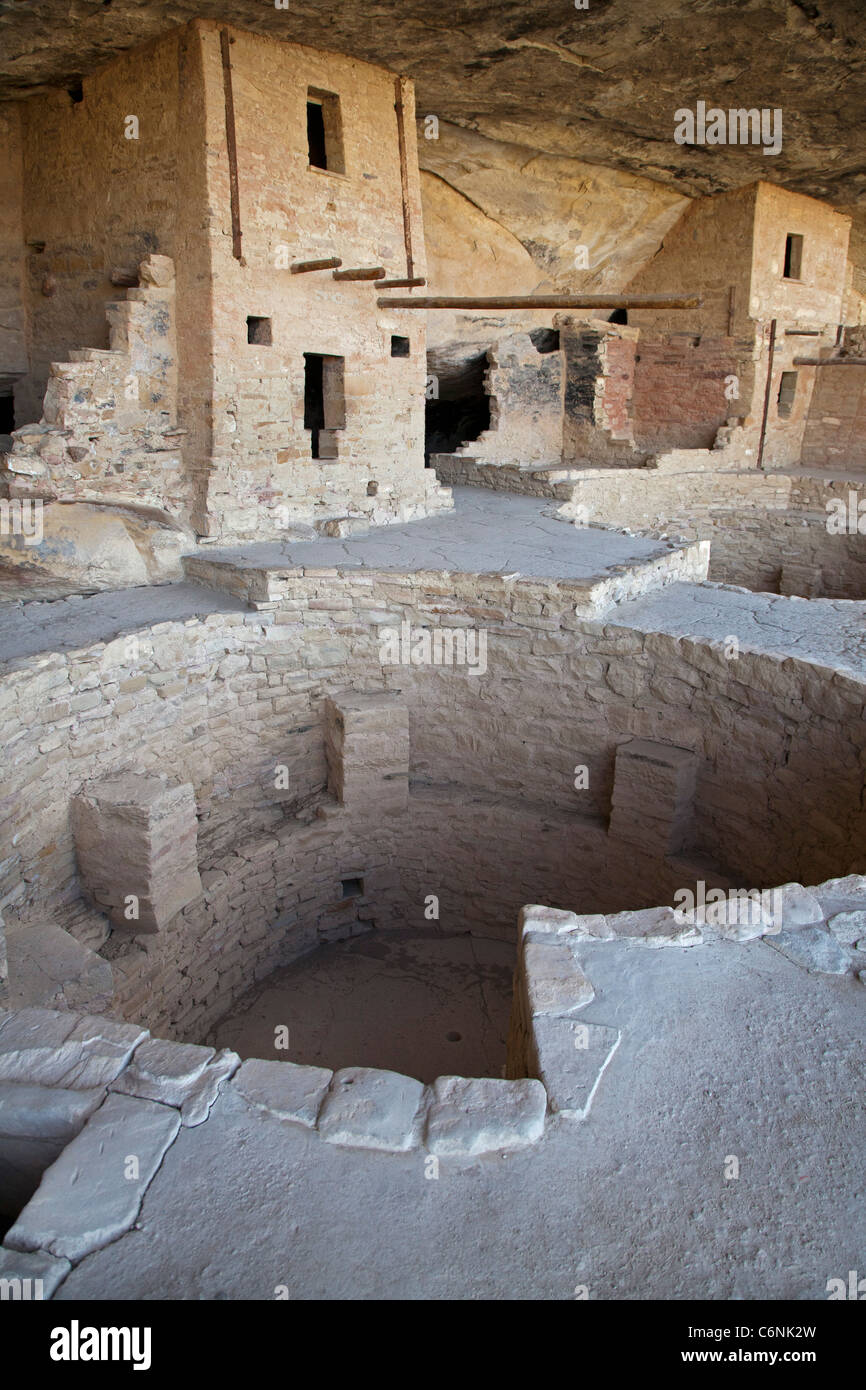 Balcone House cliff dimora presso il Parco Nazionale di Mesa Verde Foto Stock