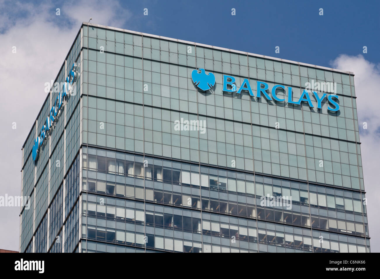 Gli uffici di Barclays è raffigurato nella città di New York borough di Manhattan, NY, martedì 2 agosto 2011. Foto Stock