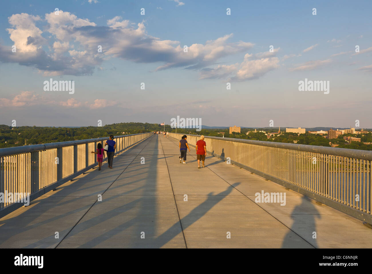 La passerella su Hudson State Historic Park passerella attraverso il Fiume Hudson tra Poughkeepsie e Highland New York Foto Stock