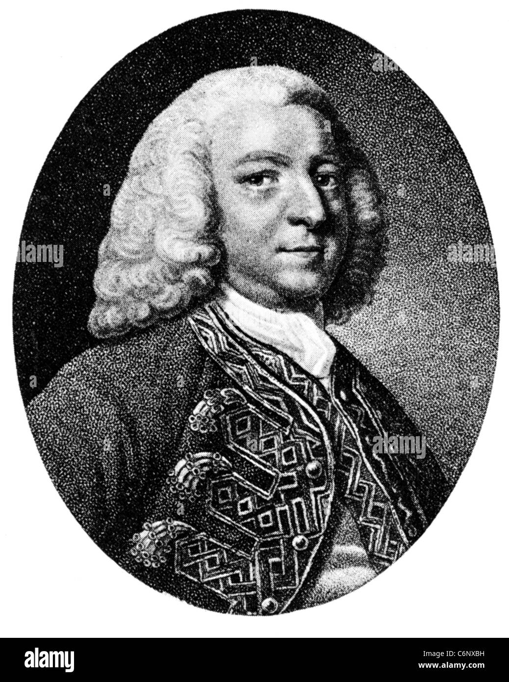 GEORGE ANSON (1697-1762) ammiraglio inglese che circumnavigare il globo Foto Stock