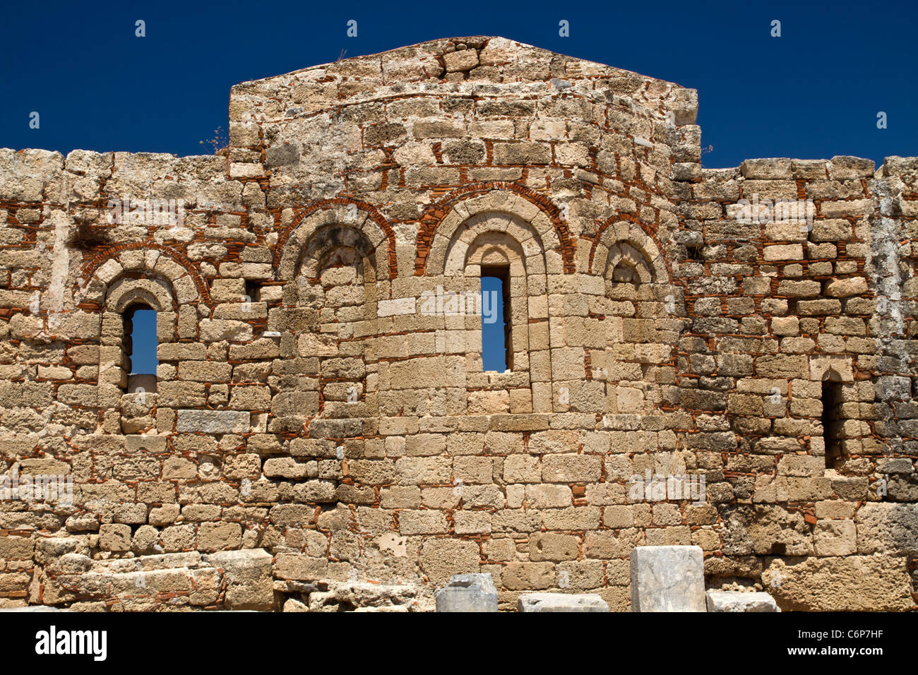 Antiche rovine del tempio di Rodi Foto Stock