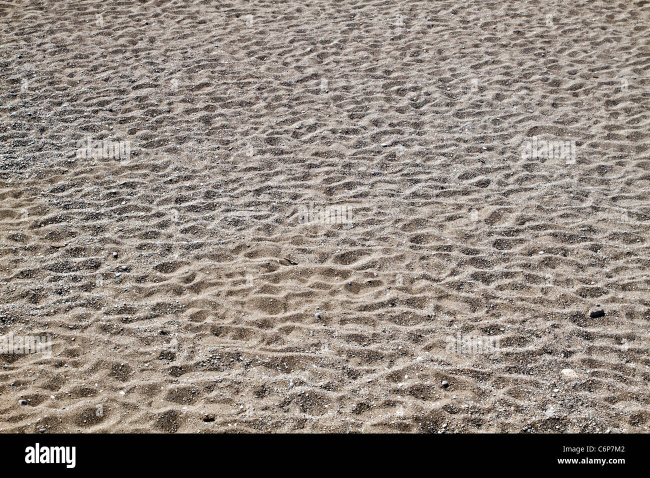 Texture di sfondo sabbia nell' isola di Rodi. Foto Stock