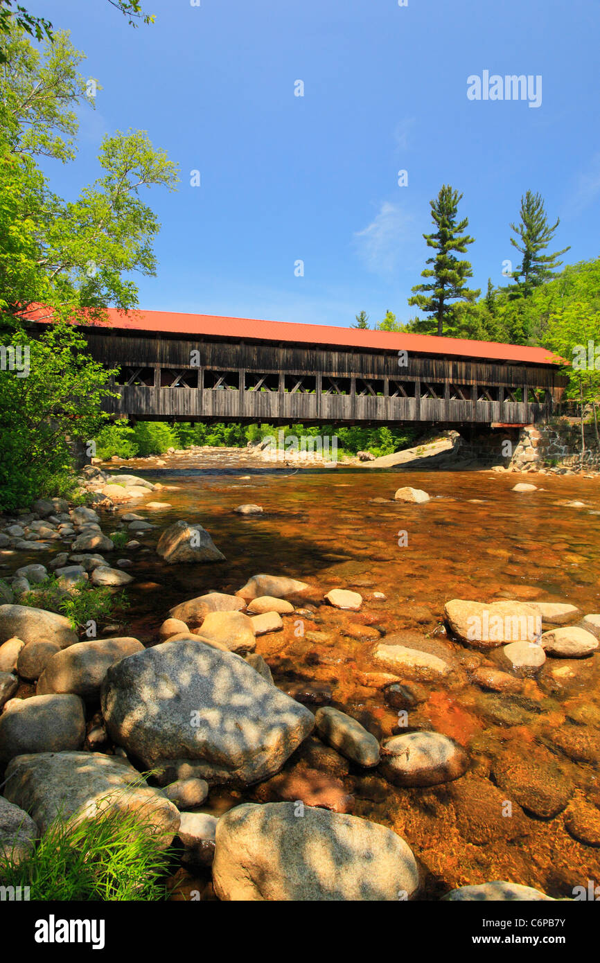 Ponte di Albany, Kancamagus Highway, White Mountains, New Hampshire, STATI UNITI D'AMERICA Foto Stock