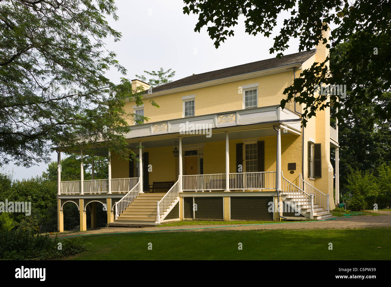 Il Cedar Grove house a Thomas Cole National Historic Site nella Hudson Valley Town di Olana New York Foto Stock