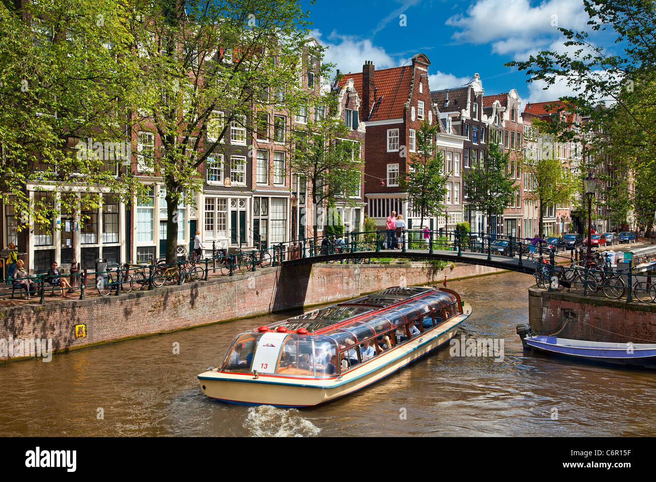 Europa, Paesi Bassi, Amsterdam, tour in barca sul Canal Foto Stock