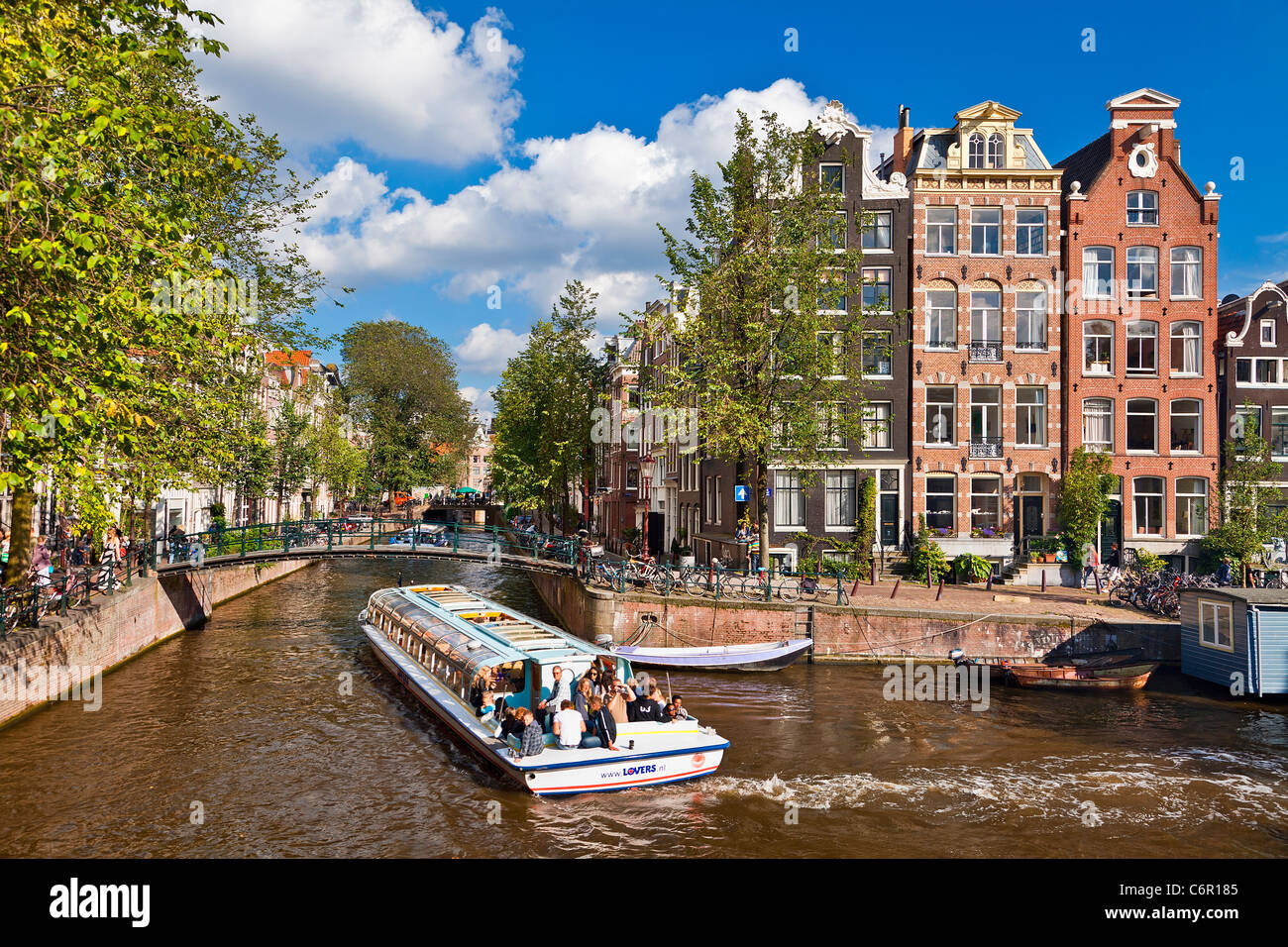 Europa, Paesi Bassi, Amsterdam, tour in barca sul Canal Foto Stock