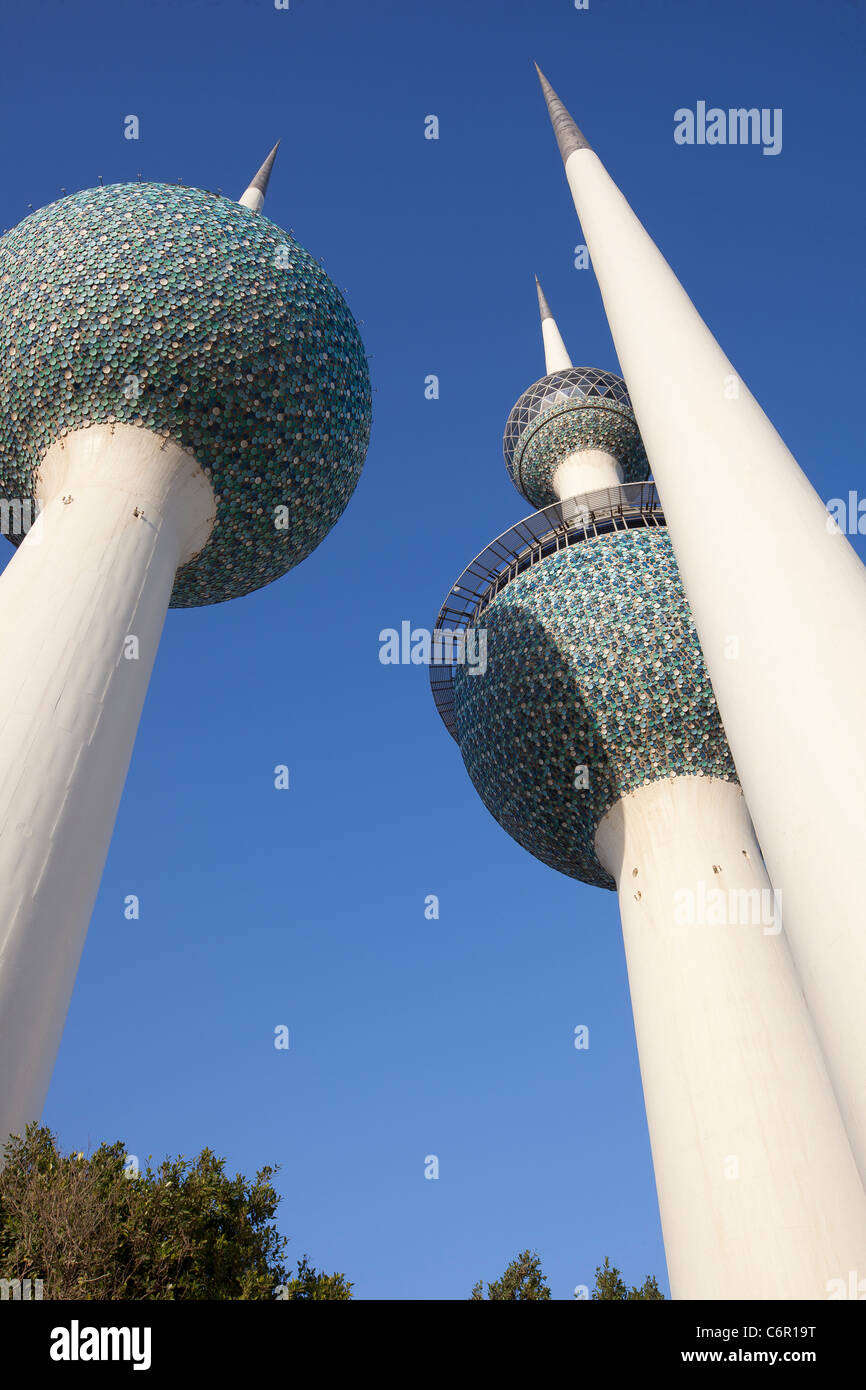 Torri del Kuwait Foto Stock