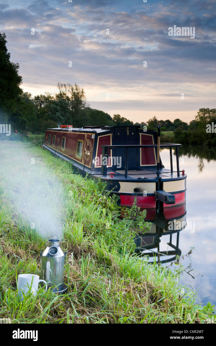 Narrowboat sulla Great Ouse Foto Stock