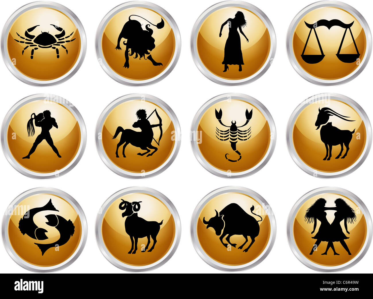 Serie di segni zodiacali Foto Stock