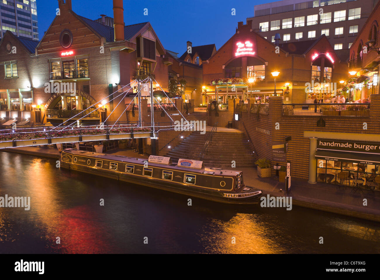 Danielle luogo di notte, Birmingham, Inghilterra Foto Stock