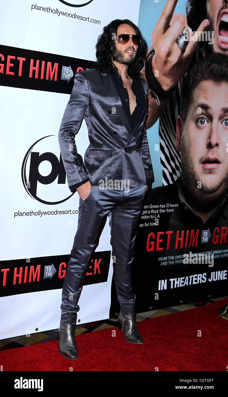 Russell Brand Las Vegas lo screening di 'Get lui alla greca" tenutasi presso il Planet Hollywood Resort and Casino Las Vegas, Nevada - Foto Stock