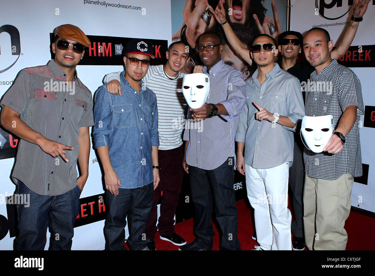 Jabbawockeez Las Vegas lo screening di 'Get lui alla greca" tenutasi presso il Planet Hollywood Resort and Casino Las Vegas, Nevada - Foto Stock