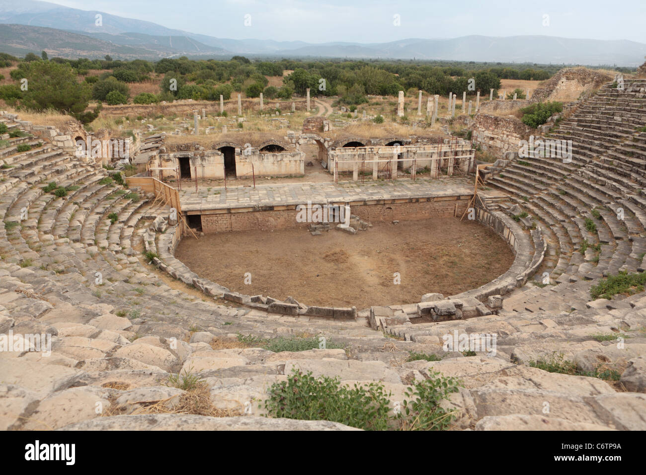 Teatro antico in Aphodisias, Turchia Foto Stock