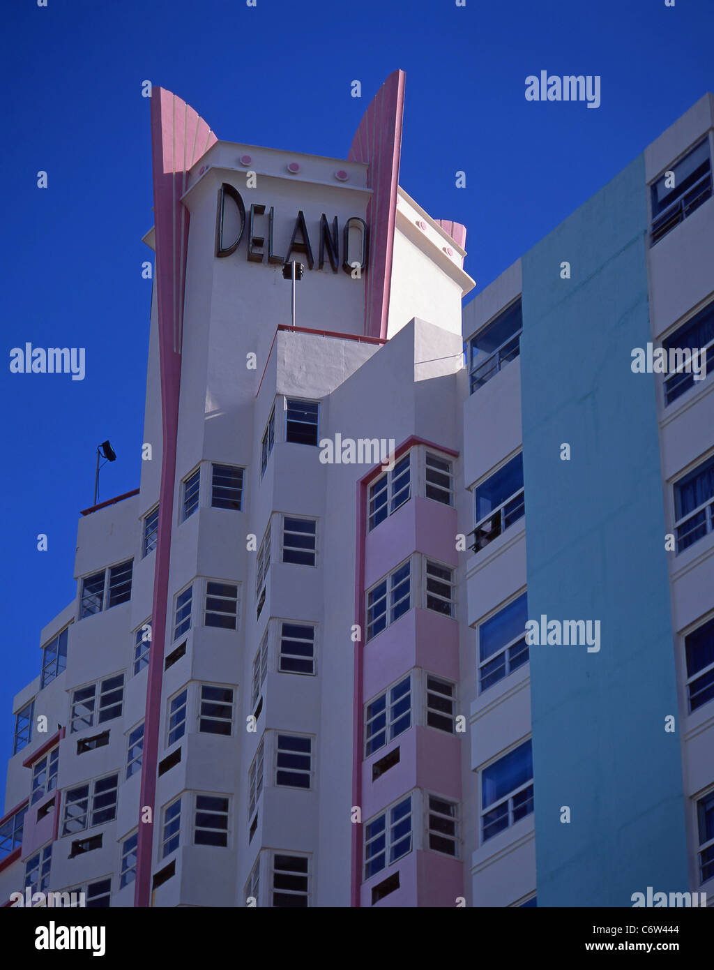 Edifici in stile Liberty, Collins Avenue, South Beach, Miami Beach, Florida, Stati Uniti d'America Foto Stock