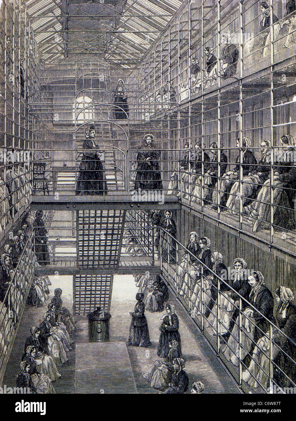 BRIXTON prigione nel 1853 dopo divenne una casa di correzione per le donne che hanno preferito la reclusione per il trasporto in Australia Foto Stock